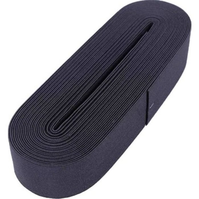 SİYAH - 4CM PAÇA LASTİK YASSI GENİŞ 10MT. 