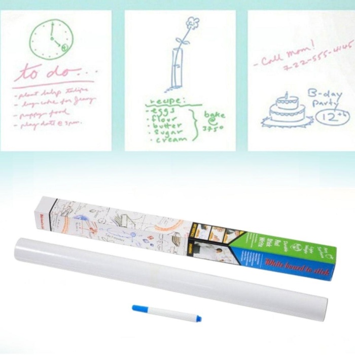 Silinebilir Kalemli Sticker  Duvara Yapışabilen Yazı Tahtası 60x200 cm 