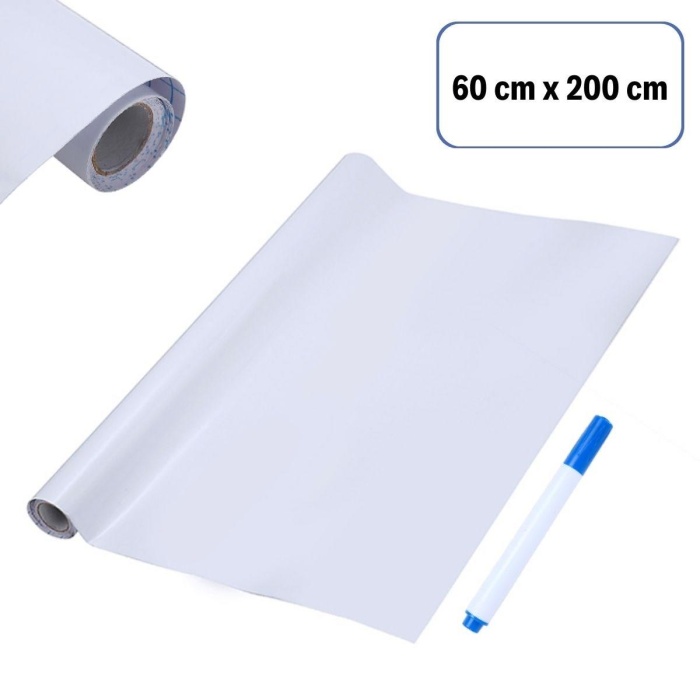 Silinebilir Kalemli Sticker  Duvara Yapışabilen Yazı Tahtası 60x200 cm 