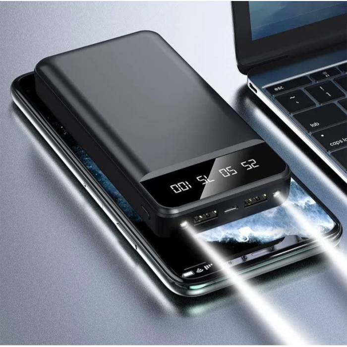 Power Bank 30000 mAh harici pil, taşınabilir şarj cihazı 