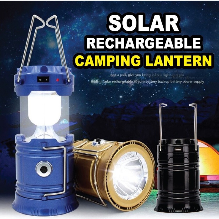 Kamp Feneri Güneş Enerjili Şarjlı Led Lamba 