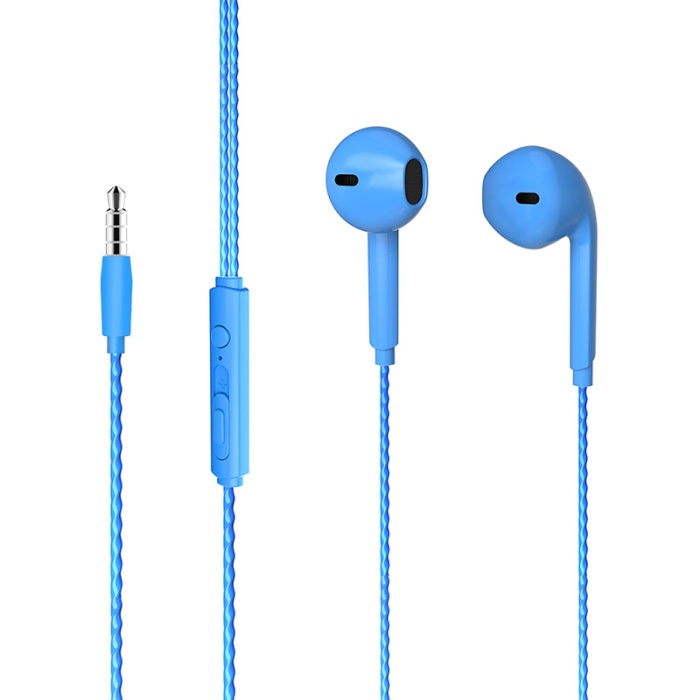 LECOO EH104BL 3.5MM JACKLI KABLOLU KULAK İÇİ MİKROFONLU MAVİ KULAKLIK 