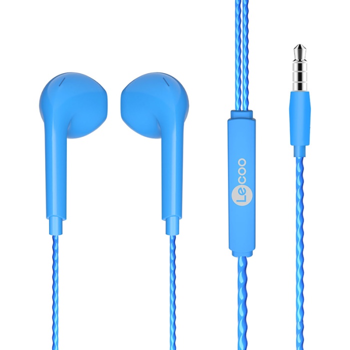 LECOO EH104BL 3.5MM JACKLI KABLOLU KULAK İÇİ MİKROFONLU MAVİ KULAKLIK 