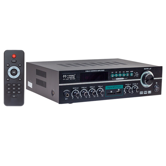 MAGICVOICE MV-530 120 WATT USB/SD/UK BLUETOOH 3 MİK GİRİŞLİ 2 BÖLGELİ HAT TRAFOLU ANFİ 