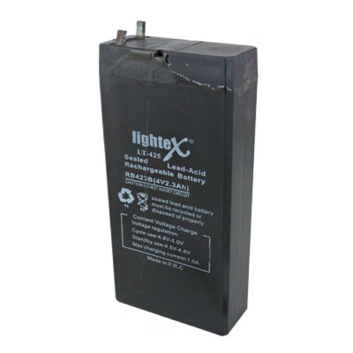LIGHTEX LT-425 4 VOLT - 2.3 AMPER AKÜ (100 X 50 X 20 MM) 