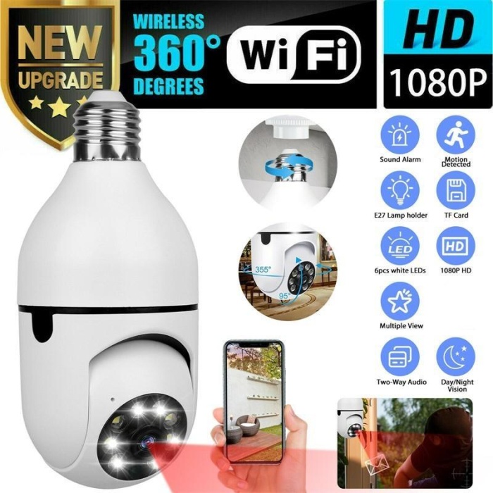 WiFi Panoramik Kamera 360 Derece Kablosuz Kamera 