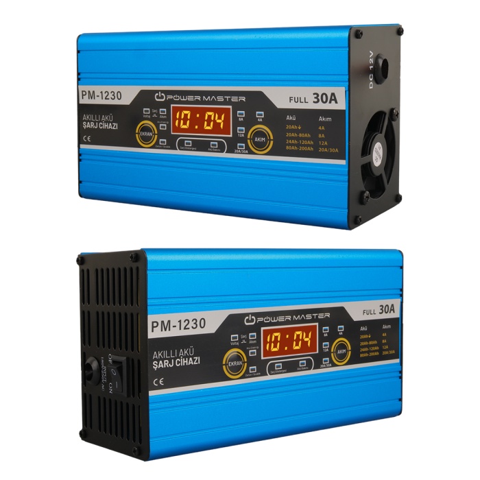 12 VOLT MAX 30 AMPER LCD EKRANLI AKÜ ŞARJ CİHAZI 