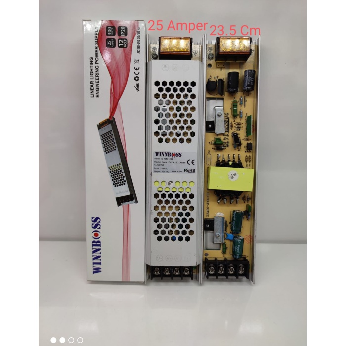 12V-25A-300W-IP20 ULTRA SLİM TRAFO 