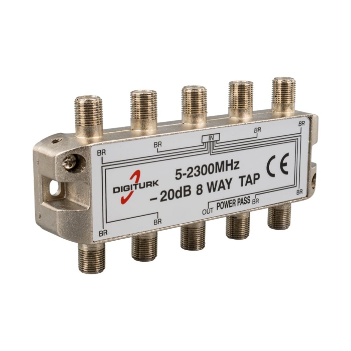 DIGITURK 5-2150 MHZ 20DB 8 YOLLU TAP SWITCH 1/8 SPLITTER 