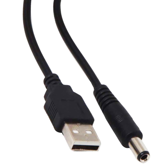 USB ERKEK 5.5*2.5 UÇ ADAPTÖR JACKLI 80 CM KABLO 