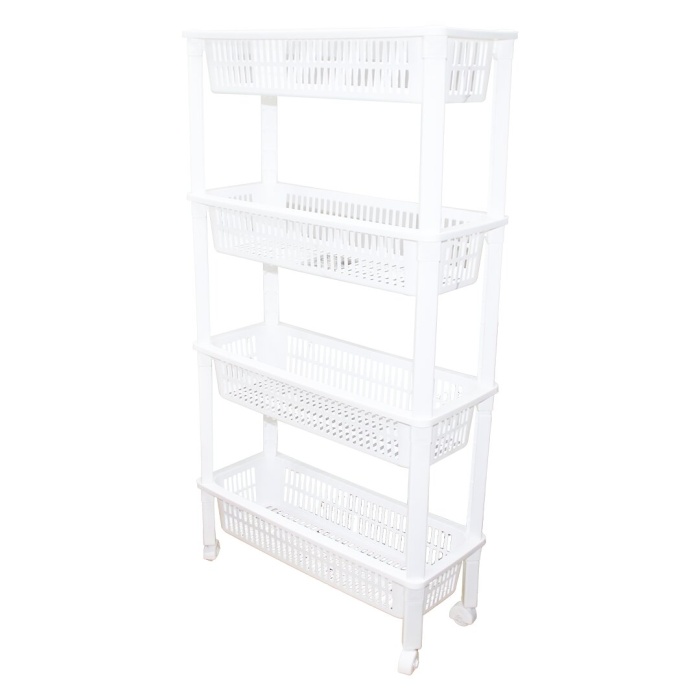 4 KATLI DÜZENLEYİCİ  - RAF ÜNİTESİ TEKERLEKLİ 510X205X945MM 