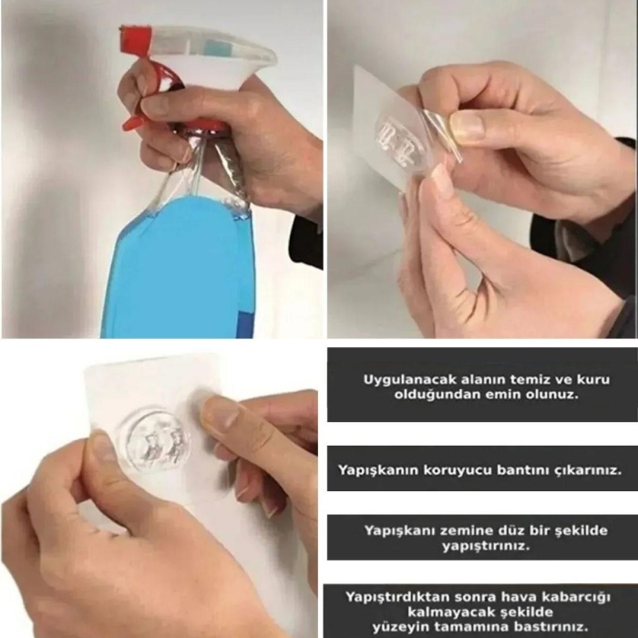 Yapışkanlı Banyo Köşeliği Kancalı Köşe Rafı Duş Şampuanlık Duvar Düzenleyici Organizer Raf 