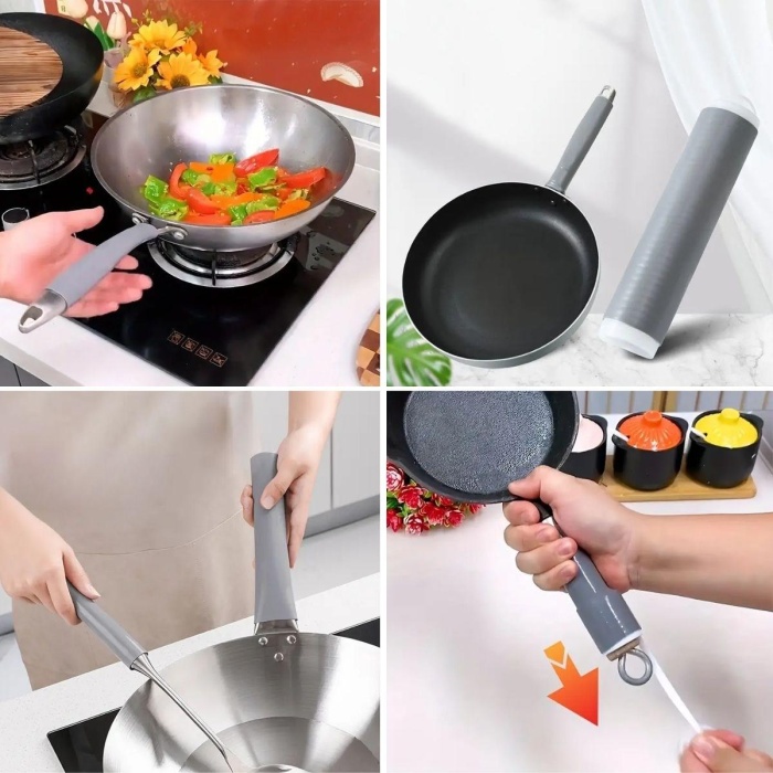 Isıya Dayanıklı Silikon Kauçuk Tencere,Kapı Tutma Kılıfı Kendinden Küçülen,Her Sapa Uyumlu Tava Kulp Yalıtımı 12-15 cm 