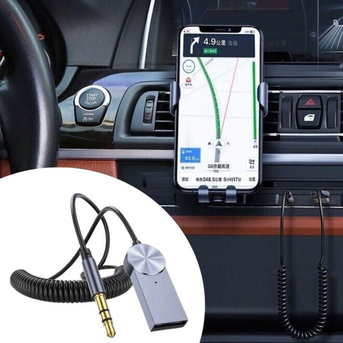 Araba için Bluetooth Aux Alıcısı Wireless Araç Kiti 