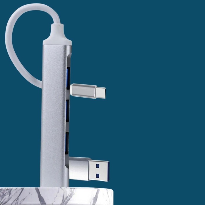 4 Port&amp;apos;lu Bağlantı İstasyonu Ultra İnce USB Bölücü TYPE-C tipi Çoklu Arayüz Adaptörü Multi Usb Çoklayıcı 