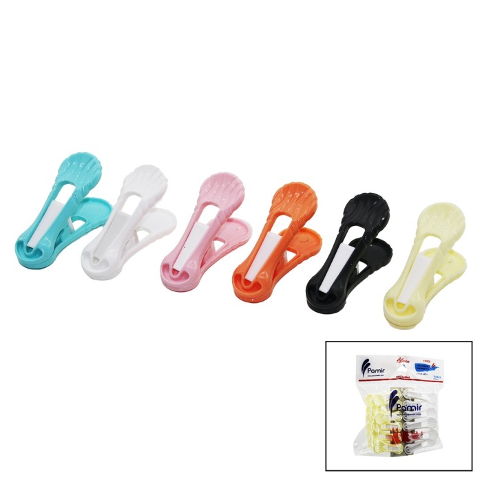 12PCS   YAYSIZ  PLASTİK RENKLİ MANDAL 