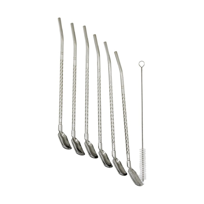 7PCS - 6PİPET + 1TEMİZLEME FIRÇA  ÇELK KAŞIKLI PİPET 