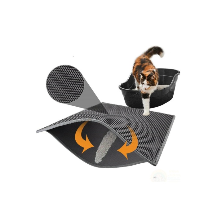 Kedi Tuvalet Önü Kum Toplayıcı Temizleyici Elekli Gri Paspas 