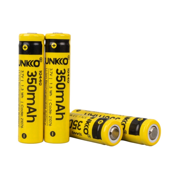 SUNKKO 3.7 VOLT 350 MAH 10440 ŞARJ EDİLEBİLİR PİL (4LÜ PAKET) 
