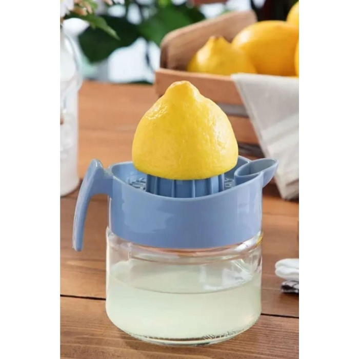300ml Cam Hazneli Pratik Limon Narenciye Sıkacağı KC-405 