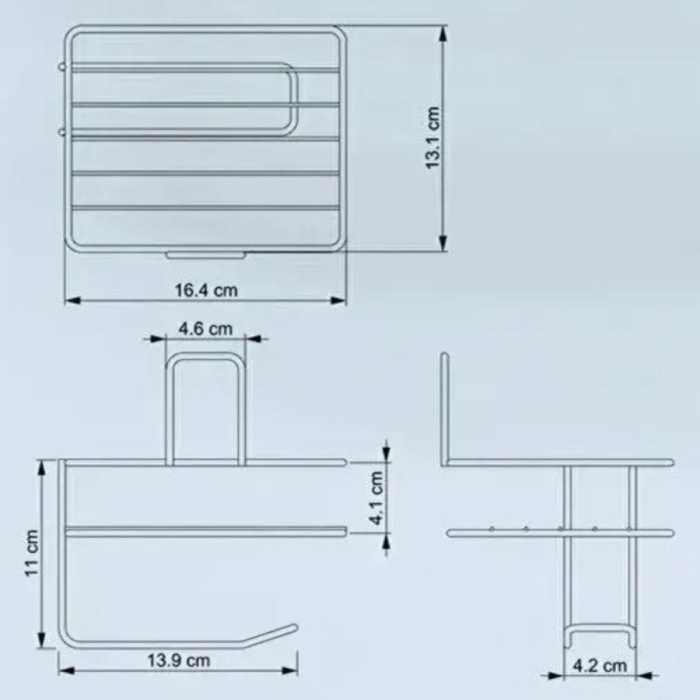 Kendiliğinden Yapışkanlı Tuvalet Kağıdı Tutacağı ve Yedek Raf - Siyah Modern Metal Tasarım 