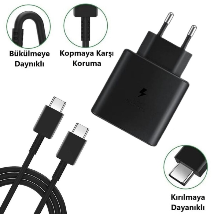 65W Hızlı Şarj Edebilen TYPE C uçlu Şarj Aleti 