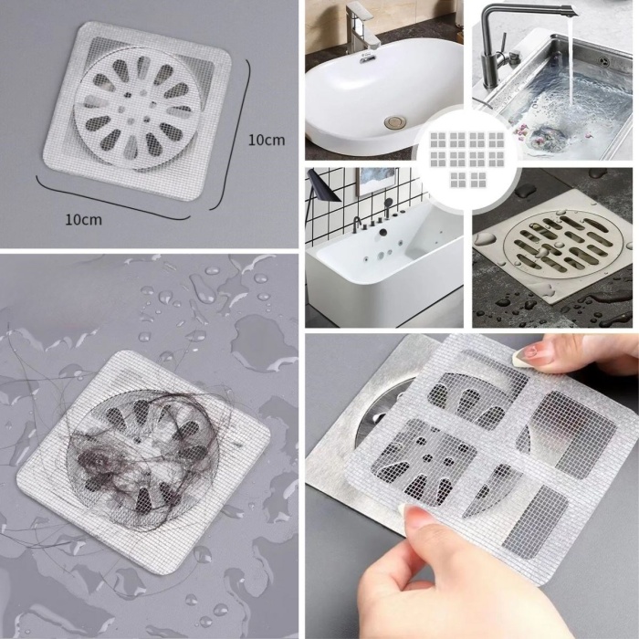 10&amp;apos;lu Banyo ve Mıutfak Lavabo Koku Önleyici ve Haşere Böcek Önleyici Gider Filtresi 
