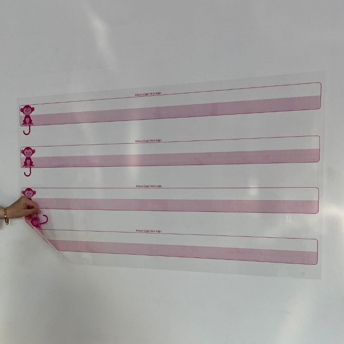 Kılavuz Çizgili Akıllı Kağıt Yazı Tahtası Duvarda İz Bırakmaz Statik Yeni Müfredata Uygun 100x56cm 