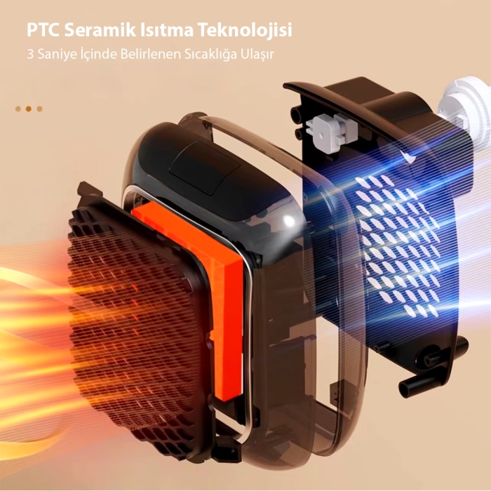 800 WATT PRİZ TİPİ UZAKTAN KUMANDALI TAŞINABİLİR ISITICI (ZAMANLAYICI) (OM-1210) 