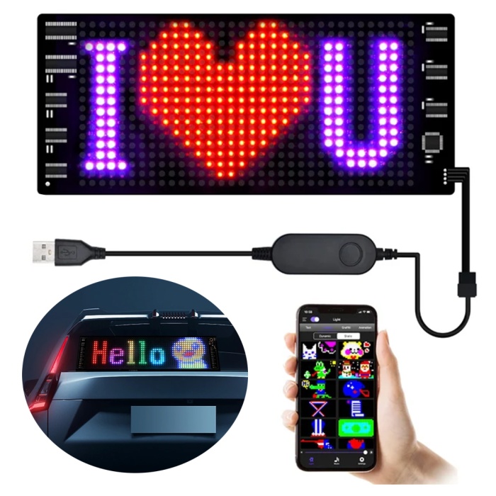 USBLİ KAYAN YAZI LED TABELA 7X17CM 