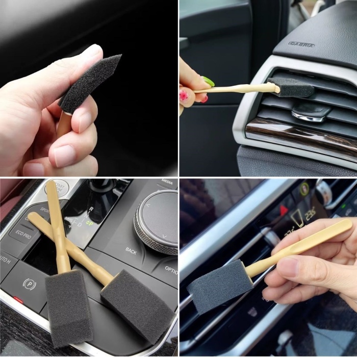 5&amp;apos;li Araba Havalandırma Temizleme Fırçaları Klima Çıkışları,Toz Alma&amp;amp;Otomobil İçi Detaylı Mini Temizlik Aparatları 