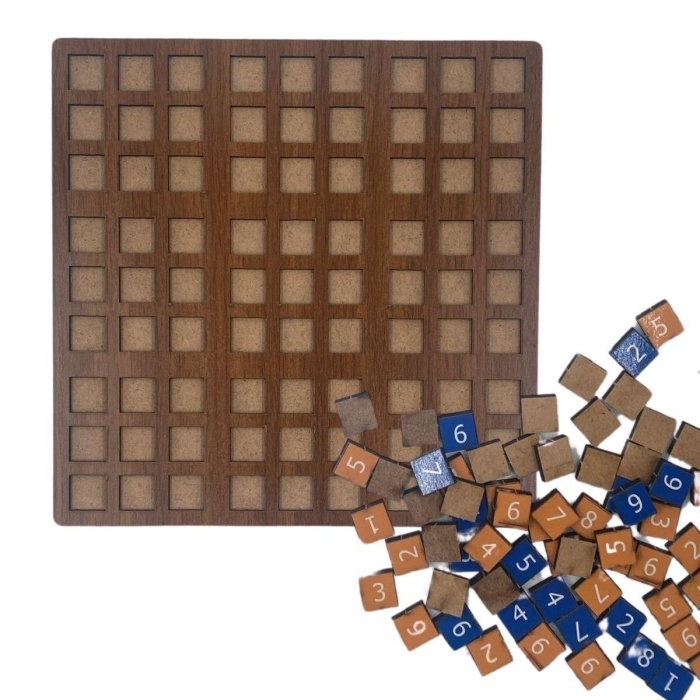 9 Bölümlü Ahşap Sudoku Eğitici Oyun Seti (4549)
