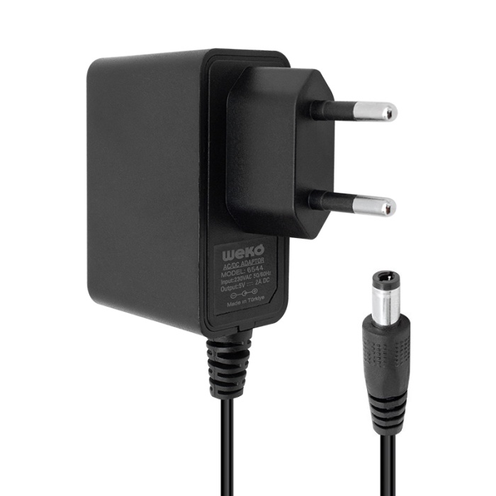 5 VOLT - 2 AMPER -10 WATT 5.5*2.5 UÇLU PLASTİK KASA PRİZ TİP ADAPTÖR KUTULU YERLİ ÜRETİM (4549)