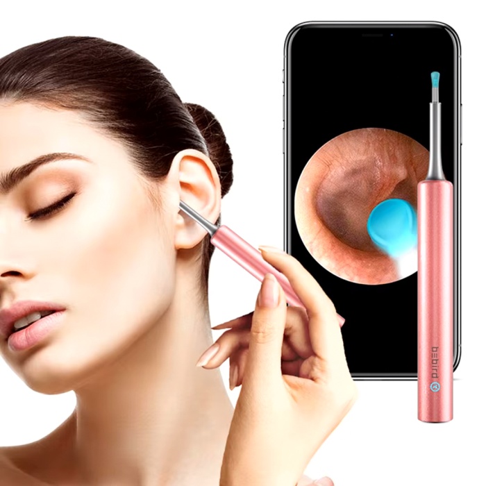 5MP KAMERA 3.5MM LENS ŞARJLI WIFI GÖRÜNTÜLÜ KULAK TEMİZLEYİCİ BEYAZ RENK (4549)