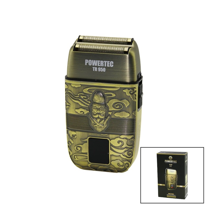 GÜNLÜK SIFIR SAKAL - GOLD KOMPLE METAL  SAKAL TRAŞ MAKİNESİ  USB ŞARJLI - LED ŞARJ GÖSTERGELİ TR-950 (4549)