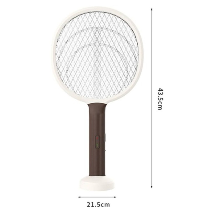 Şarjlı Sinek Öldürücü Masaüstü Standlı,Mor Işık 43cm Sinek Kovucu Raket (4549)