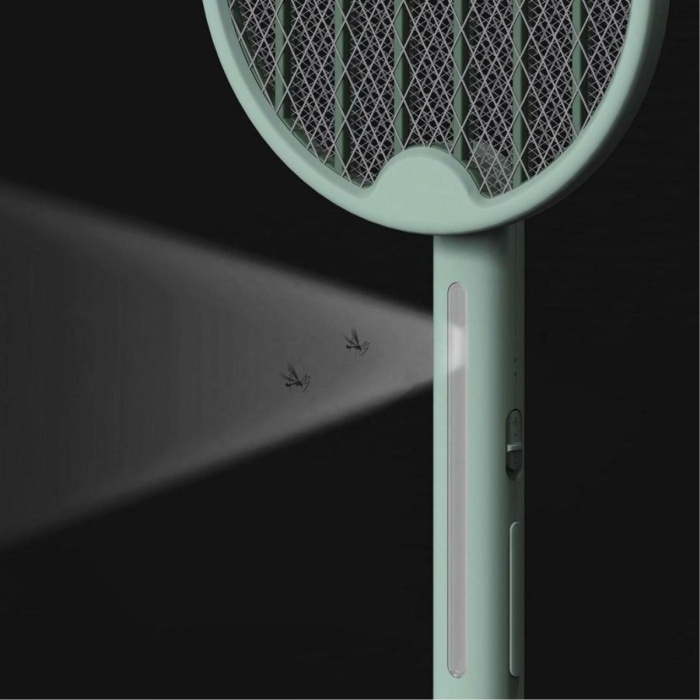 Tenis Raketi Tipi Masaüstü Olabilen Gece Lambalı Sinek Kovucu,Öldürücü Raket (4549)