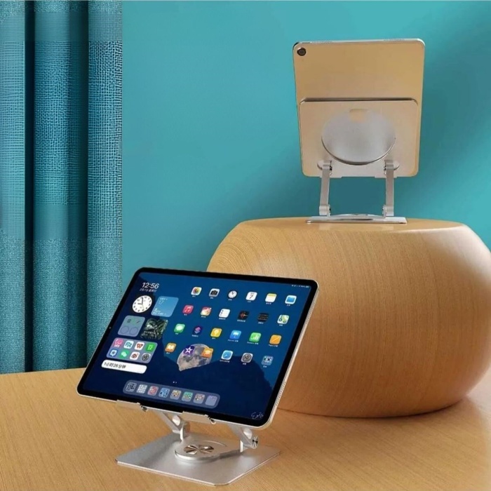360 Derece Dönebilen Yükseltilmiş Masaüstü Ayarlanabilir  Metal Tablet Standı (4549)