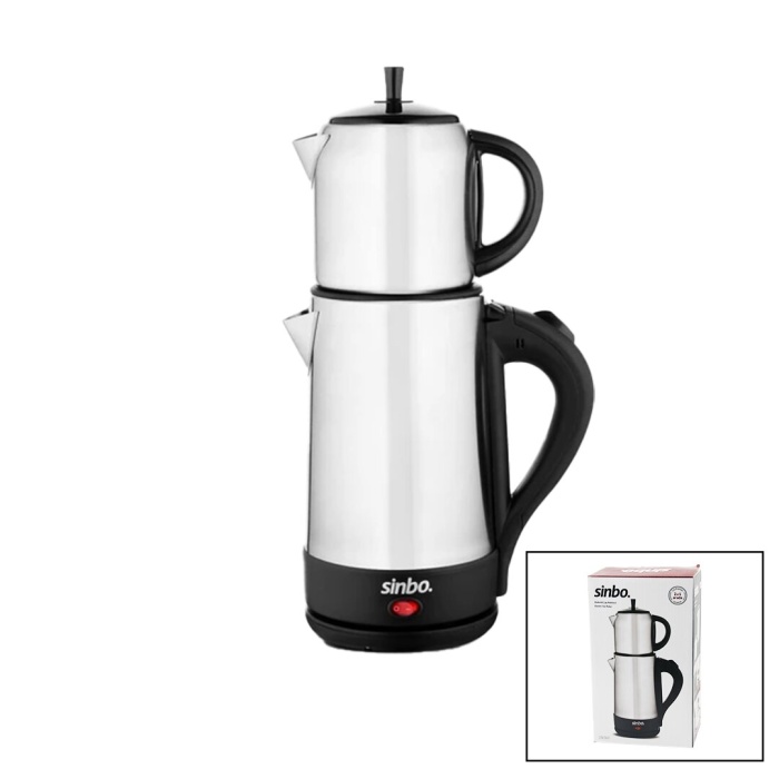 ÇELİK ELEKTRİKLİ ÇAYCI SETİ - ÇAY MAKİNESİ 1.7LT + 0.7LT2IN1 KULLANIM=KETTLE - ÇAYCI STM-5847 (4549)