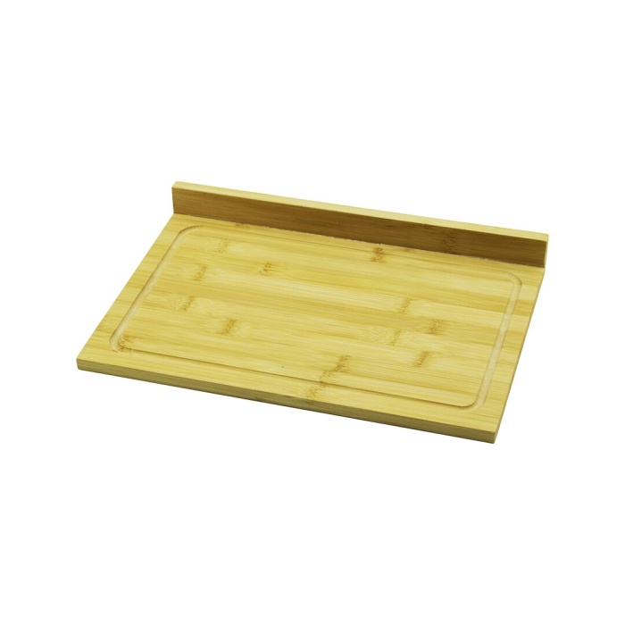 AHŞAP BAMBU KESİM PANOSU KANALLI - TEK KENAR YÜKSELTİ=3CM  24X35CM (4549)