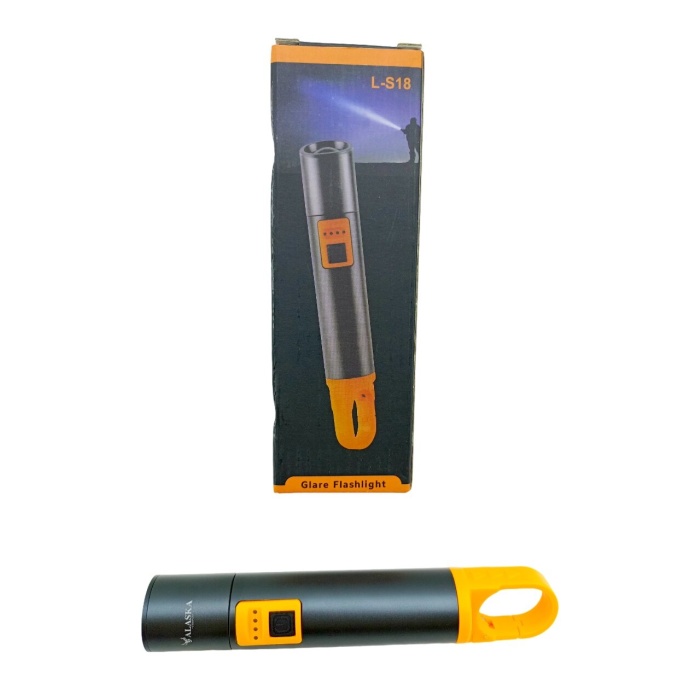 2IN1 ZOOM EL FENERİ -POWERBANK USB ŞARJ METAL KASA -SU GEÇİRMEZ -500MT (4549)