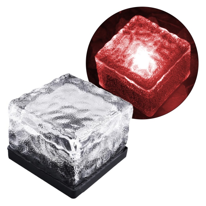 SOLAR LEDLİ KIRMIZI TUĞLA GÖRÜNÜMLÜ BAHÇE DEKORASYON AYDINLATMA (4549)