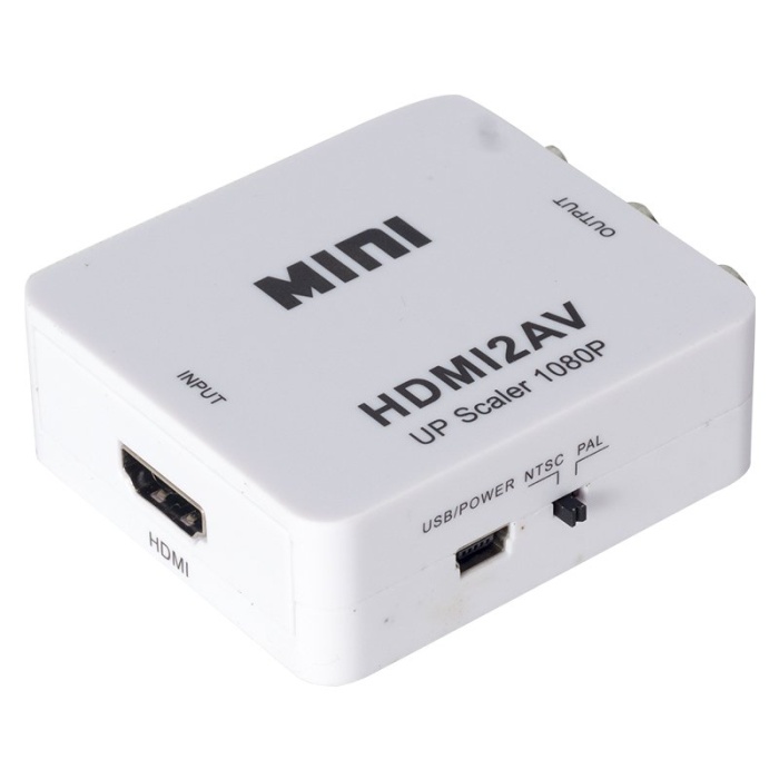 HDMI TO RCA ÇEVİRİCİ CONVERTER MİNİ MODEL PLASTİK KASA 1920X1080 (4549)