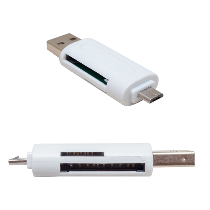 USB TO MICRO USB + KART OKUYUCU OTG ÇEVİRİCİ (4549)