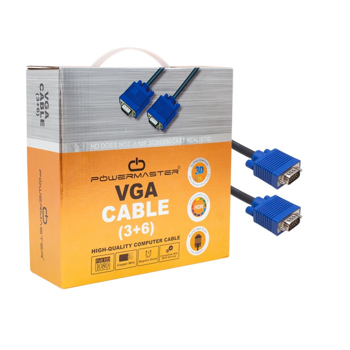 VGA KABLO 15 PİN 3+6 ERKEK/ERKEK 15M KUTULU (4549)