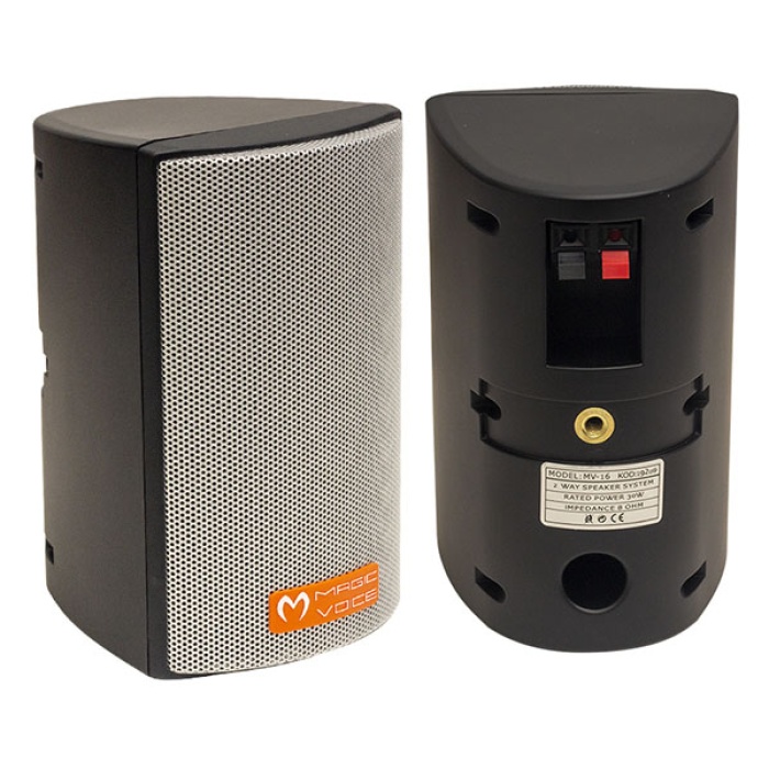 MAGICVOICE MV-16 7.5 CM 30 WATT SİYAH SÜTUN HOPARLÖR 2Lİ TAKIM (4549)