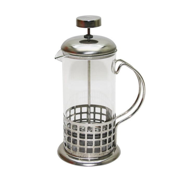FRENCH PRESS 350ML CAM BİTKİ SÜZGEÇİ METAL KAFES - KAPAK (4549)