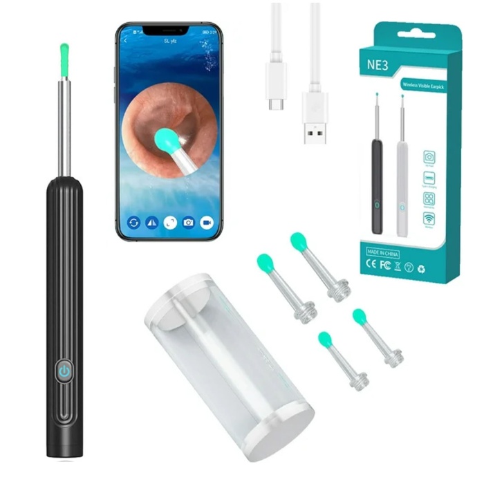 ENDOSKOP KAMERALI KULAK TEMİZLEME CİHAZI ALL-IN-ONE SET (4549)