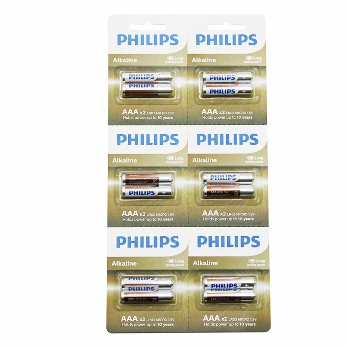 PHILIPS AAA ALKALİN İNCE KALEM PİL 12Lİ KARTELA (4549)