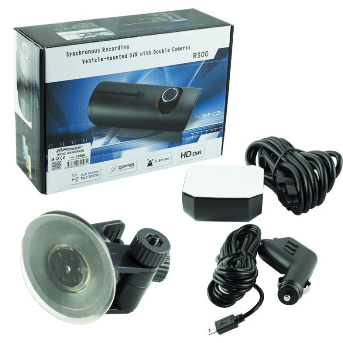 GPSLİ ÇİFT KAMERALI ARAÇ İÇİ DVR KAMERA SET (32 GB KART DESTEKLİ) (4549)